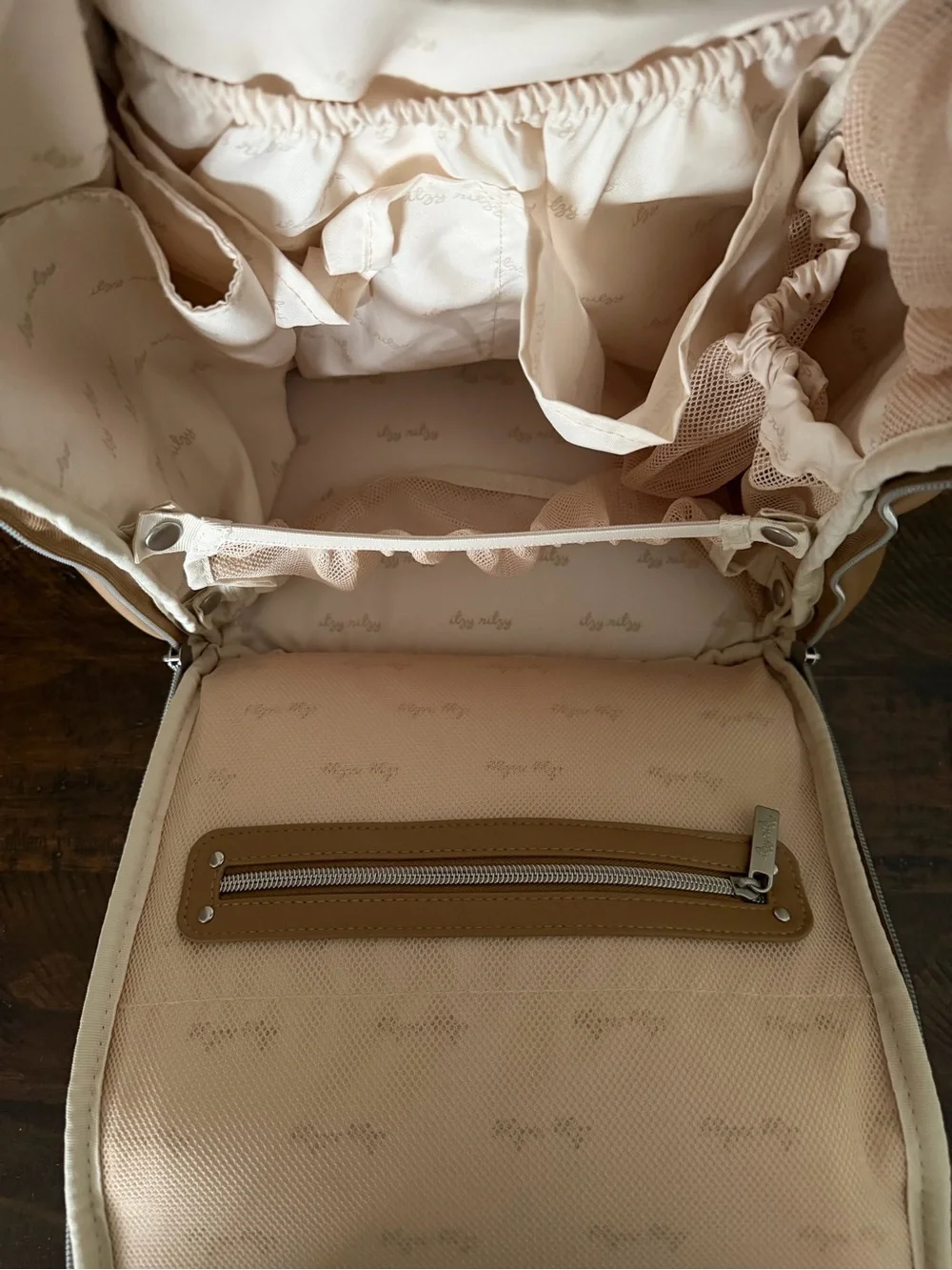Itzy Ritzy Boss Plus Chai Diaper Bag Backpack + Changing Pad